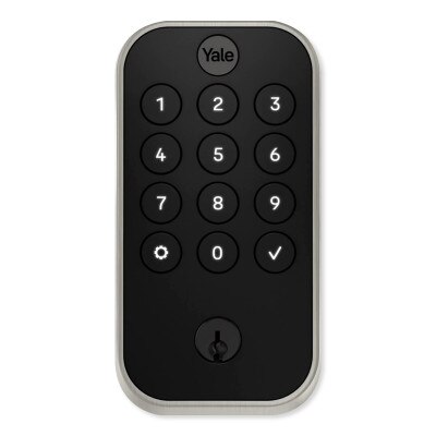 Yale Pro 2 Keyed Pushbutton Keypad Lock with Wi-Fi, Satin Nickel